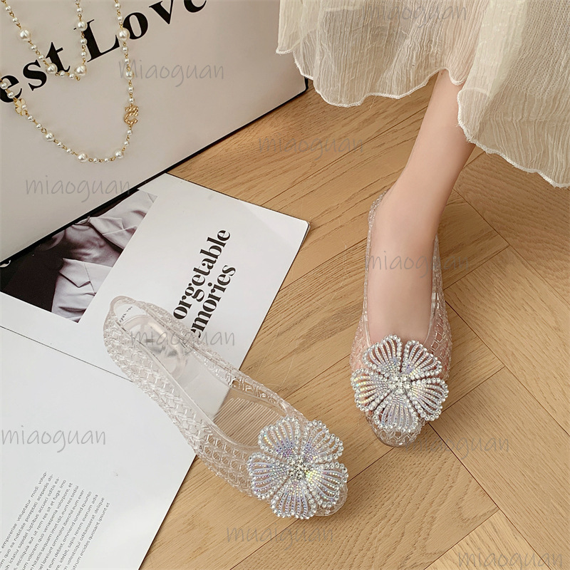 New Crystal Jelly Shoes Sparkl - Jelly Sandal Women avaliação e preço
