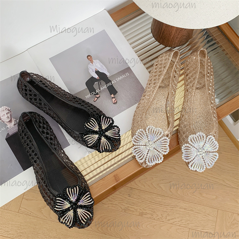 New Crystal Jelly Shoes Sparkl - Jelly Sandal Women avaliação e preço