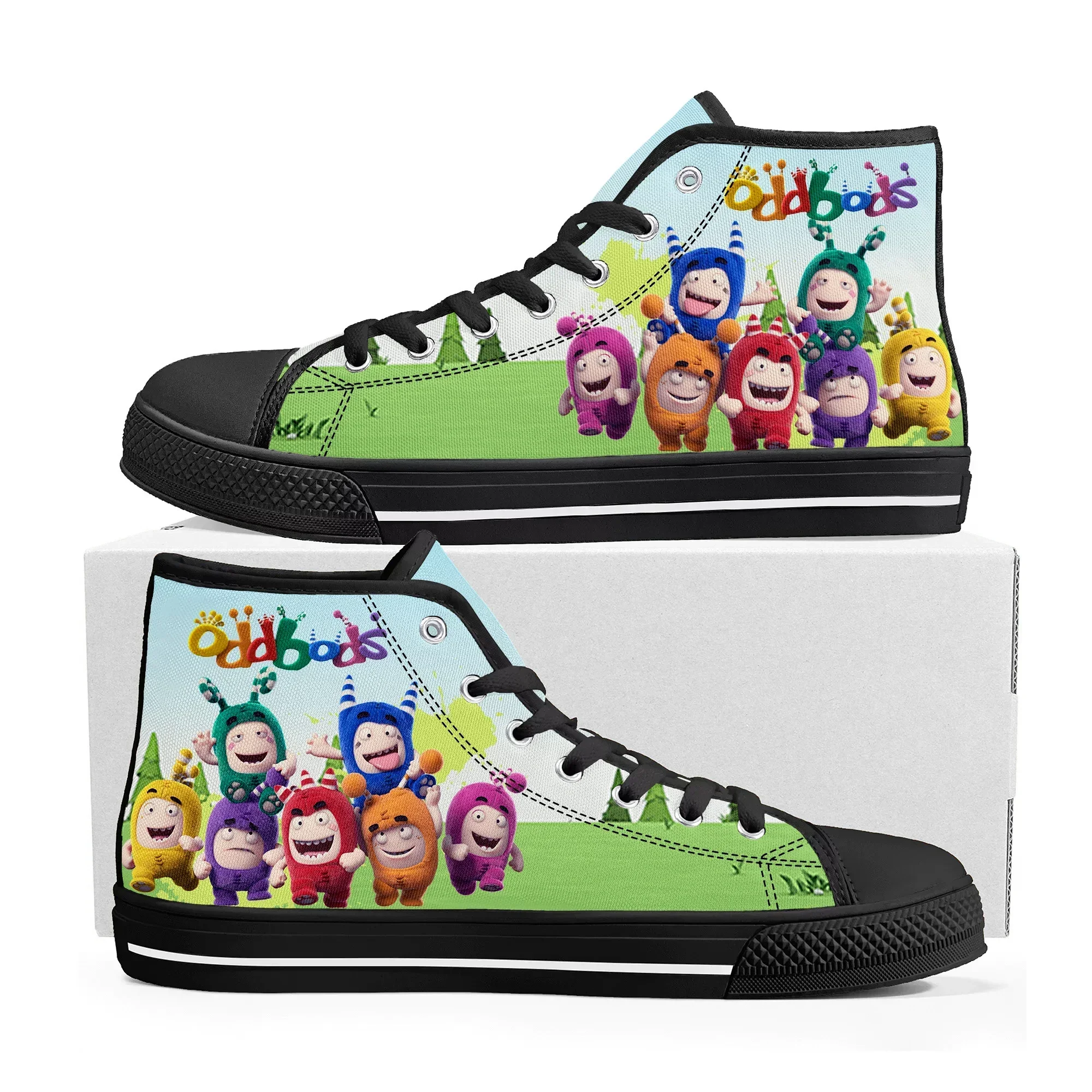 Oddbods High Top Sneakers Mens - Women Shoes Singapore avaliação e preço