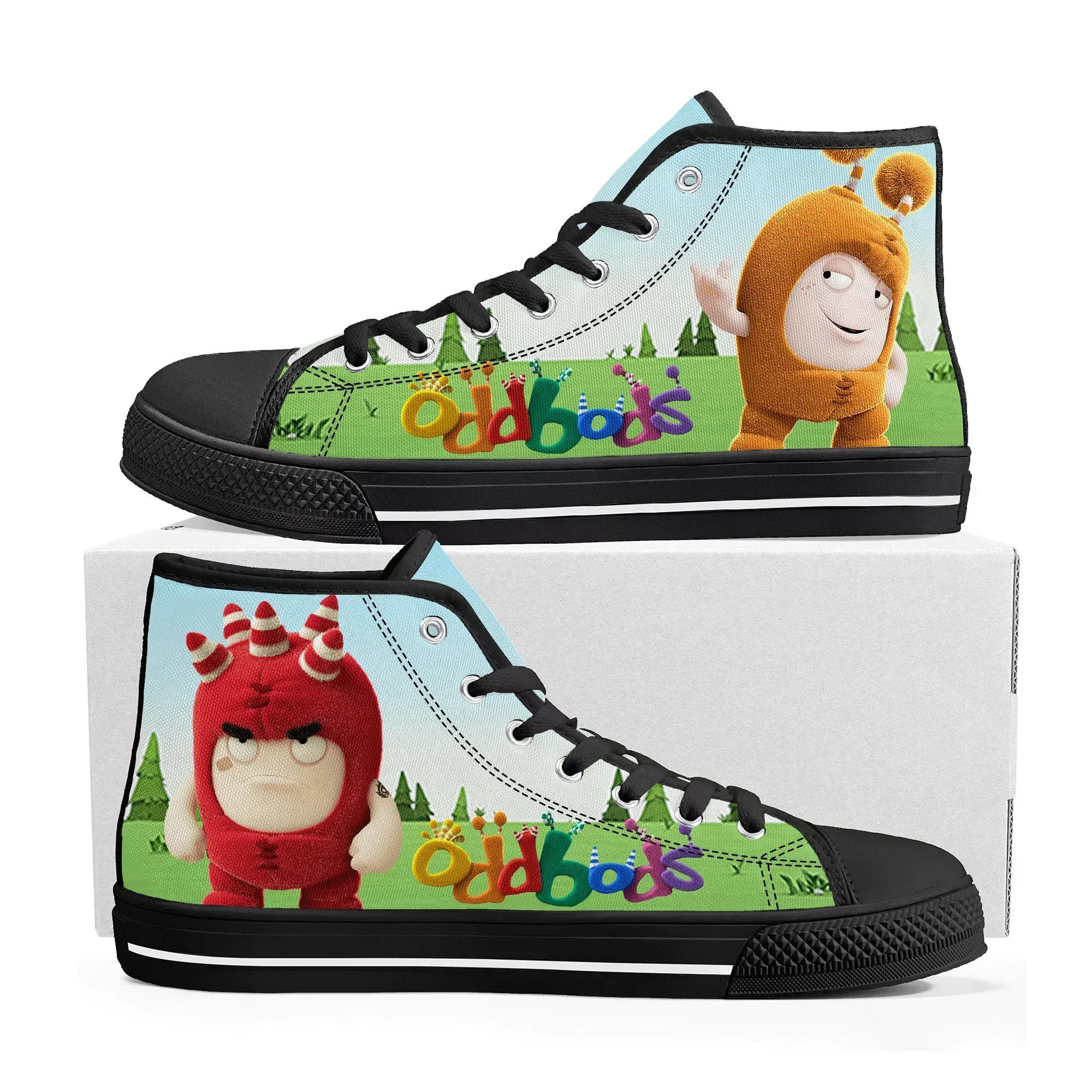 Oddbods High Top Sneakers Mens - Women Shoes Singapore avaliação e preço
