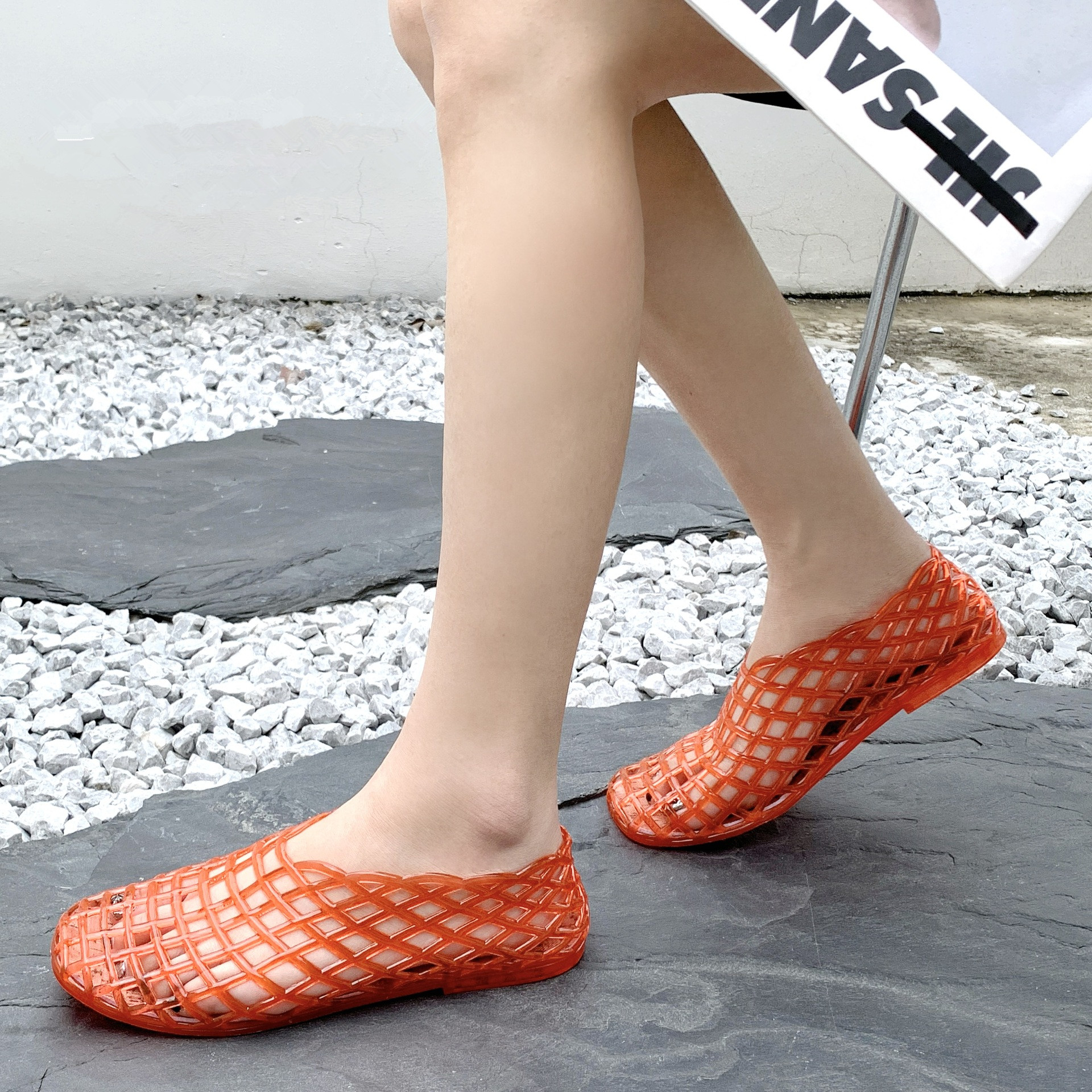 2025 Women's New Flat Sandals  - Jelly Sandal Women avaliação e preço