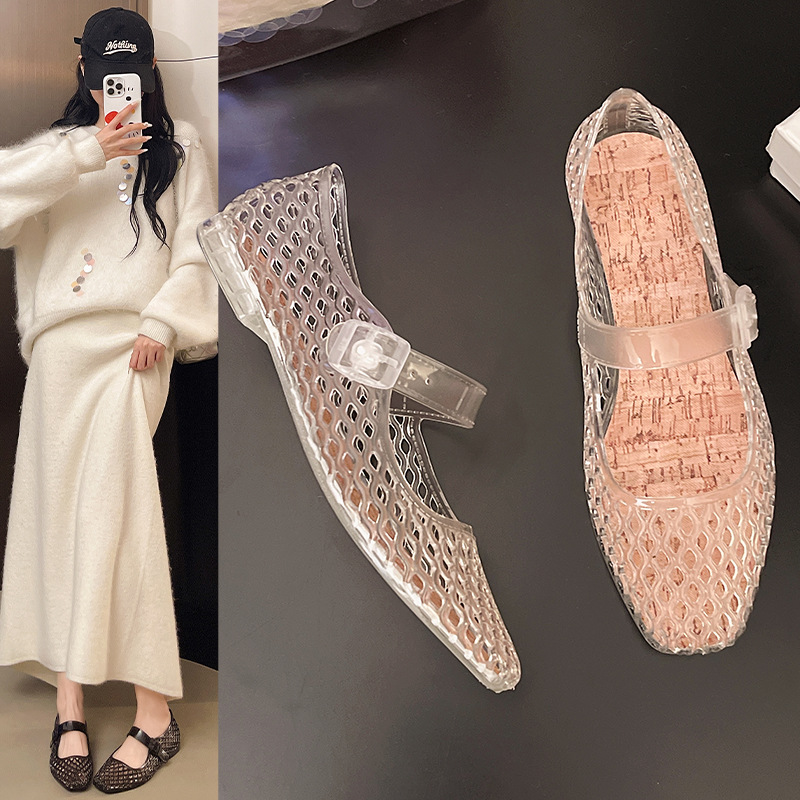 French hollow sandals for wome - Jelly Sandal Women avaliação e preço
