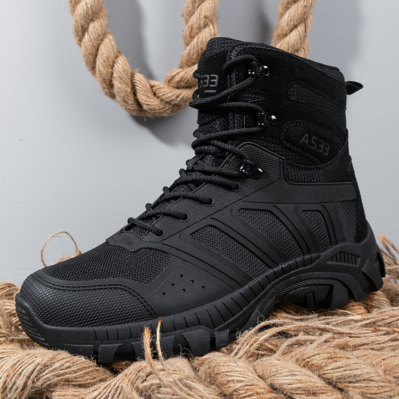 Men Tactical Boots Lace Up Des - Suede Ankle Boot avaliação e preço