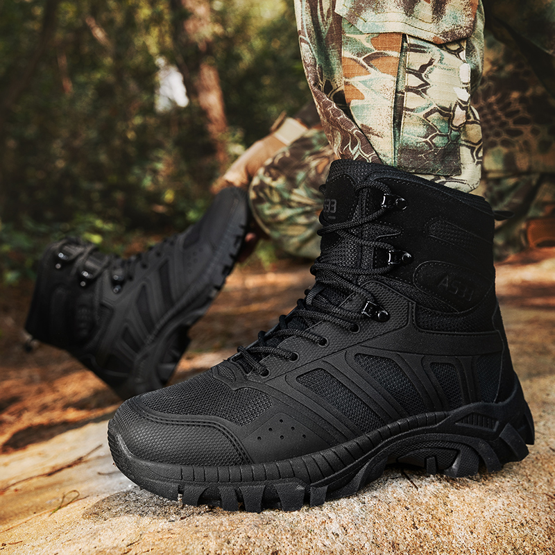 Men Tactical Boots Lace Up Des - Suede Ankle Boot avaliação e preço