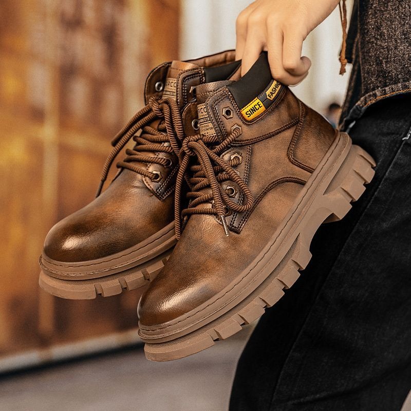 Vintage Men Platform Ankle Boo - Suede Ankle Boot avaliação e preço