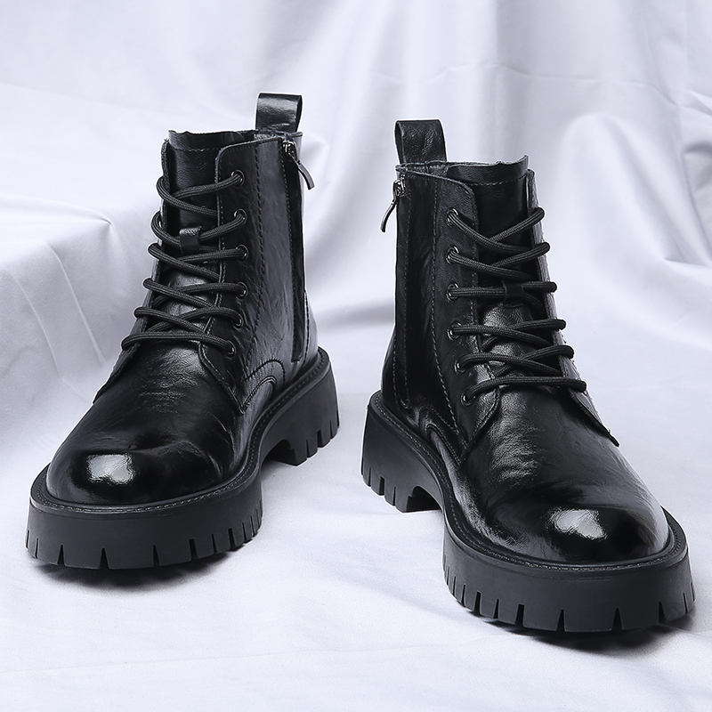 Men Side Zipper High Top Boots - Suede Ankle Boot avaliação e preço