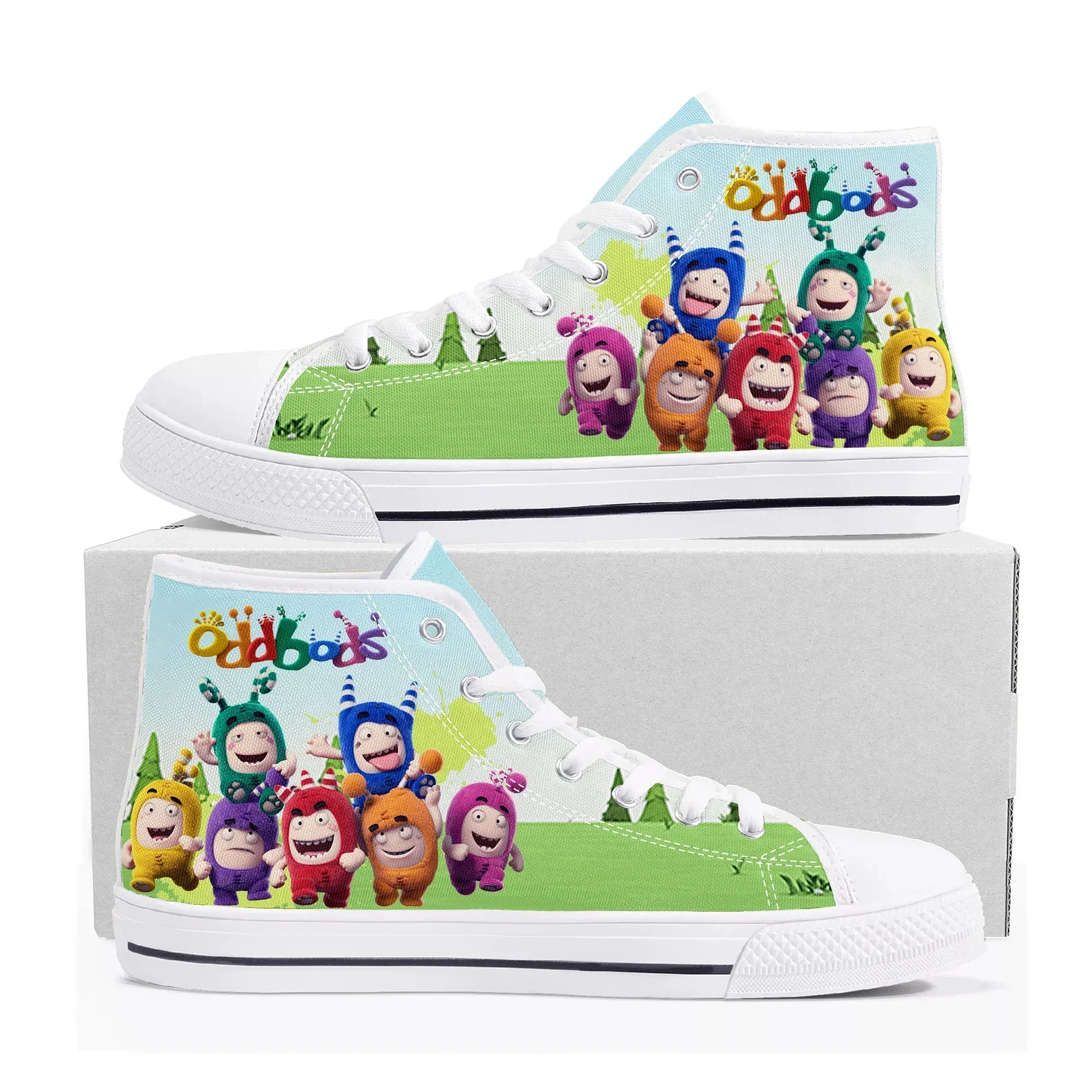 Oddbods High Top Sneakers Mens - Women Shoes Singapore avaliação e preço