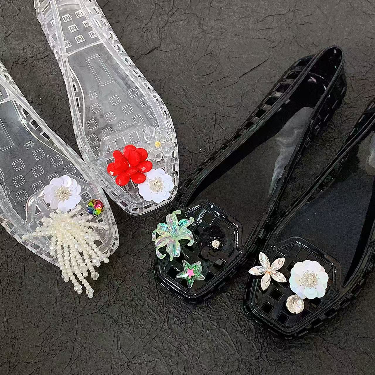 Jelly Crystal Shoes for Women, - Jelly Sandal Women avaliação e preço