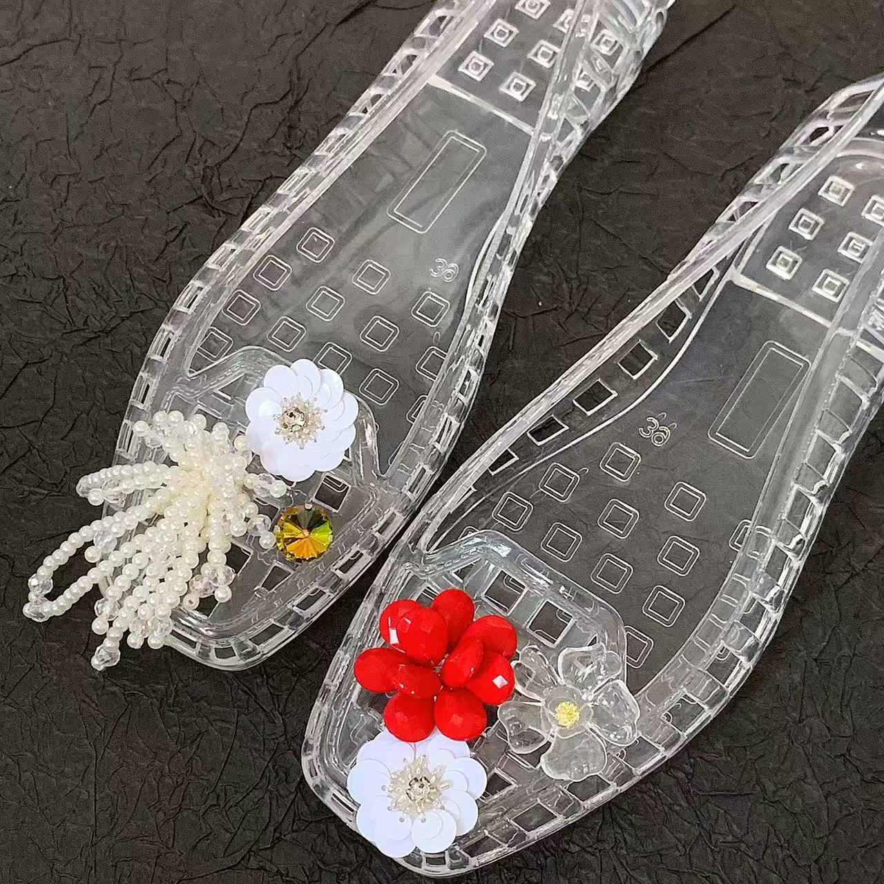 Jelly Crystal Shoes for Women, - Jelly Sandal Women avaliação e preço