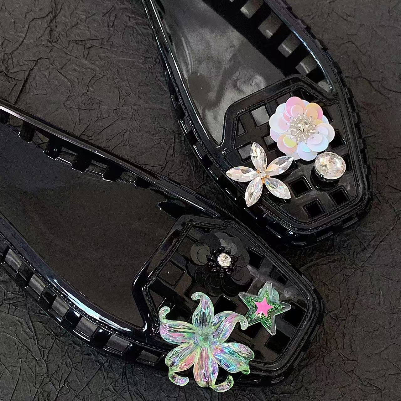 Jelly Crystal Shoes for Women, - Jelly Sandal Women avaliação e preço