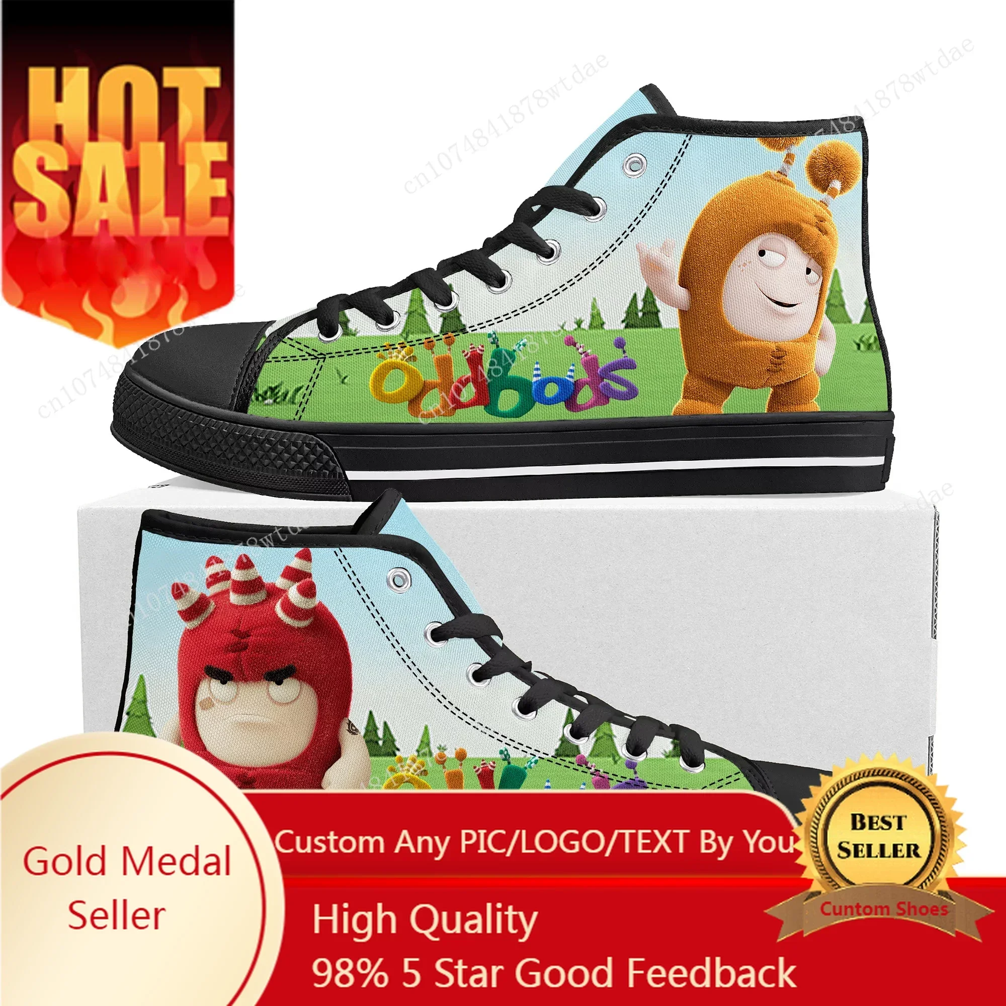 Oddbods High Top Sneakers Mens - Women Shoes Singapore avaliação e preço