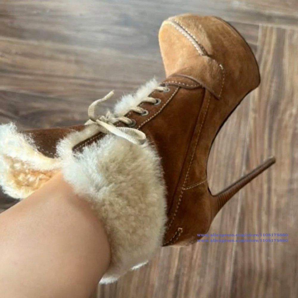 Brown Suede Stiletto Heels Ank - Suede Ankle Boot avaliação e preço