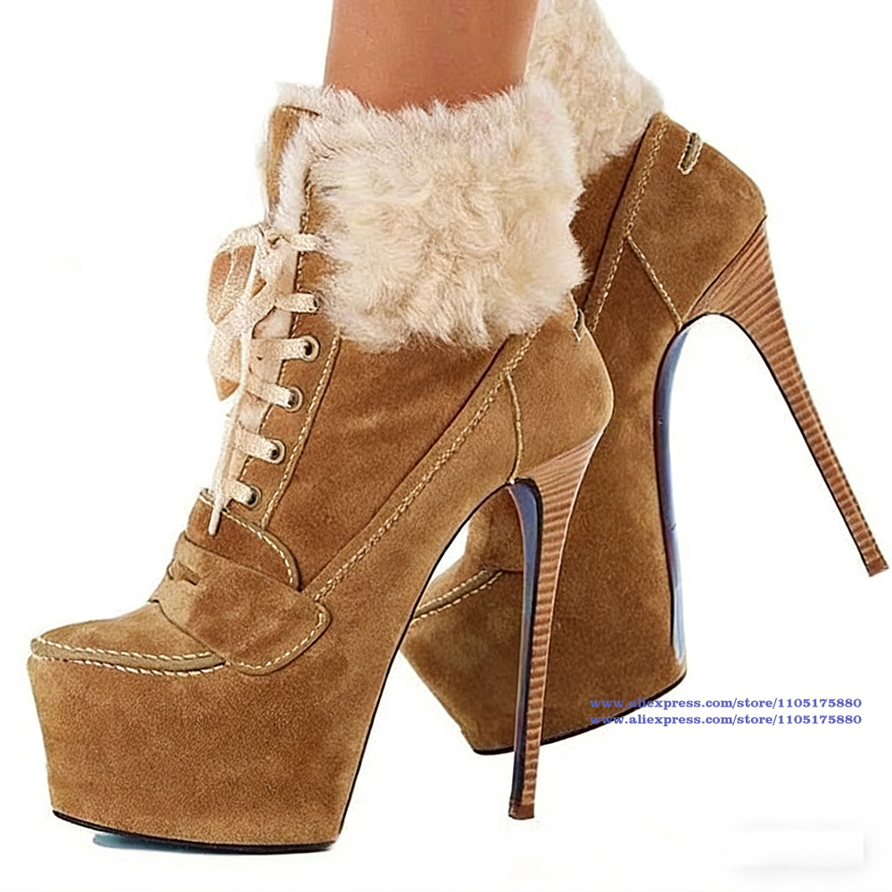 Brown Suede Stiletto Heels Ank - Suede Ankle Boot avaliação e preço