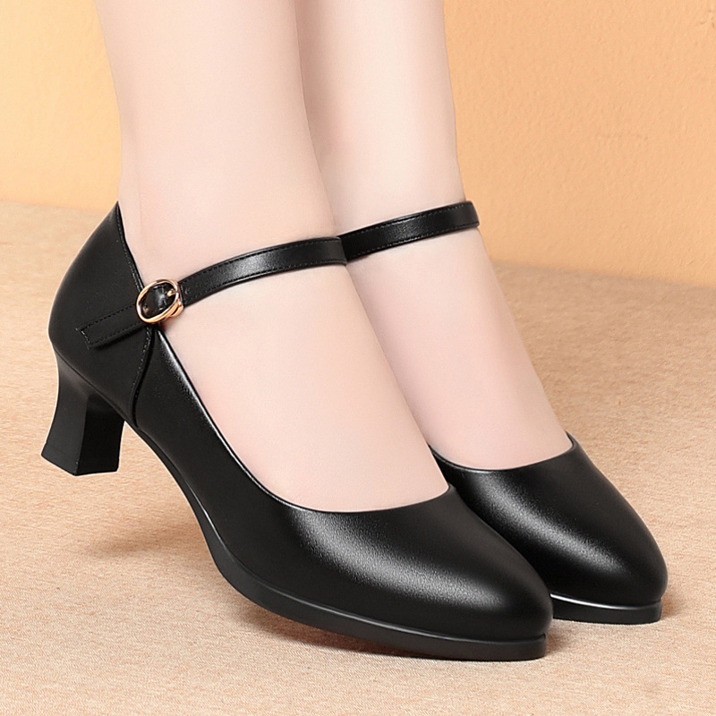 5cm Heels Flight Attendant Wor - Women'S Shoes For Work avaliação e preço