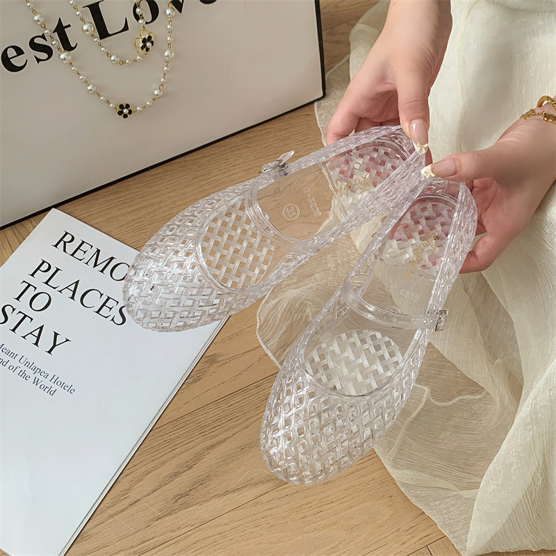 Transparent crystal women's sh - Jelly Sandal Women avaliação e preço