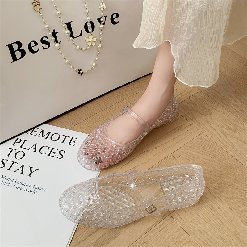Transparent crystal women's sh - Jelly Sandal Women avaliação e preço