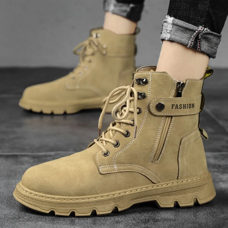 New Men's Versatile Casual Sho - Suede Ankle Boot avaliação e preço