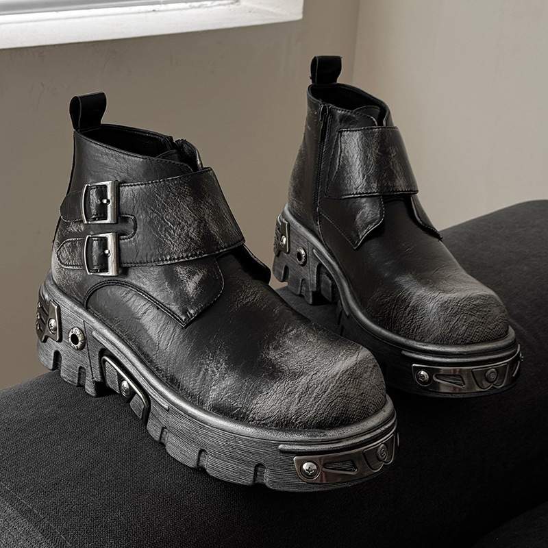 large size men fashion punk go - Suede Ankle Boot avaliação e preço