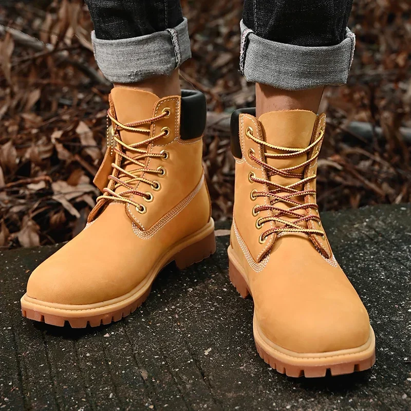 Boots Men High Top Boots High  - Suede Ankle Boot avaliação e preço