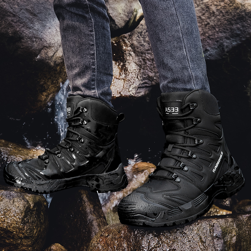 Men's Large Size Outdoor Tacti - Suede Ankle Boot avaliação e preço