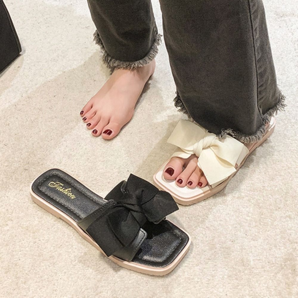 Casual Soft Sole Bowknot Slipp - Jelly Sandal Women avaliação e preço