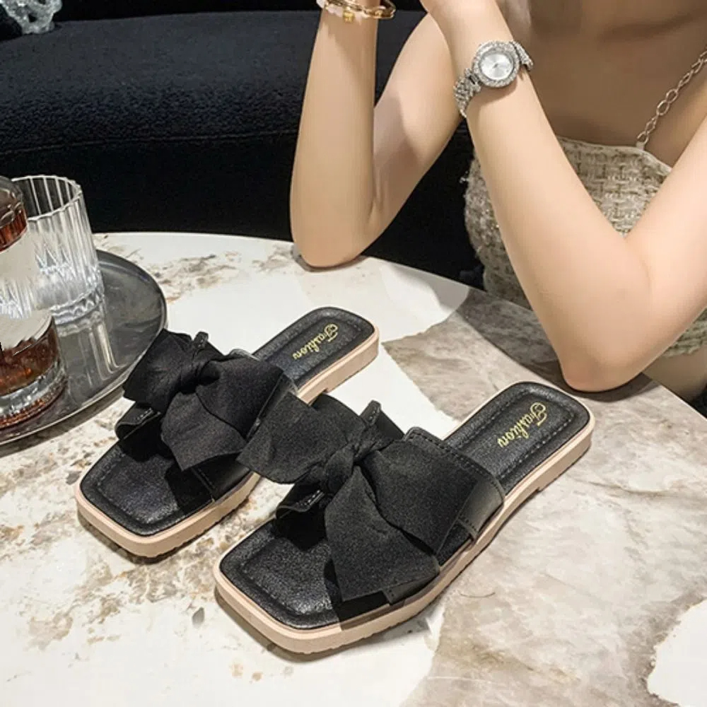 Casual Soft Sole Bowknot Slipp - Jelly Sandal Women avaliação e preço